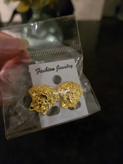 Gold Madusa/Versace Style Earings, View more