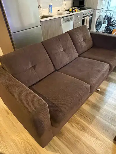FIRE SALE! 80 inch EQ3 Sleeper Sofa (Corduroy Brown), View more