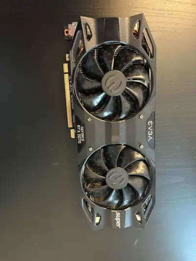 EVGA nVidia RTX 2070 Super Works great, no bracket, no box or cables.