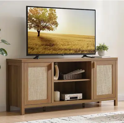 Beautiful Rattan TV Stand (Fits Up to 65” TV), View more