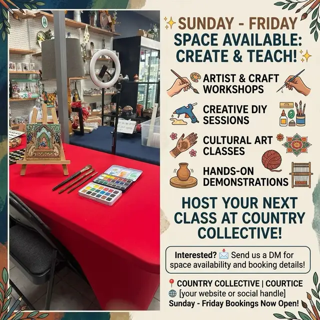 Space available for workshops!