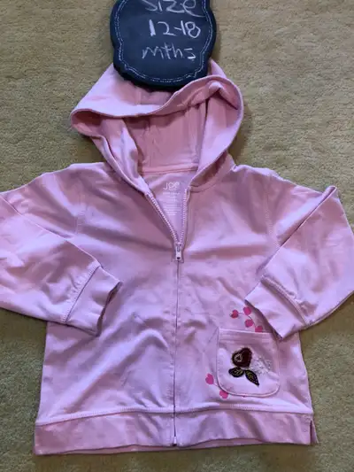 Girls Joe Fresh Pink Cotton Zip up hoodie - NWOT - 12-18 mths, View more