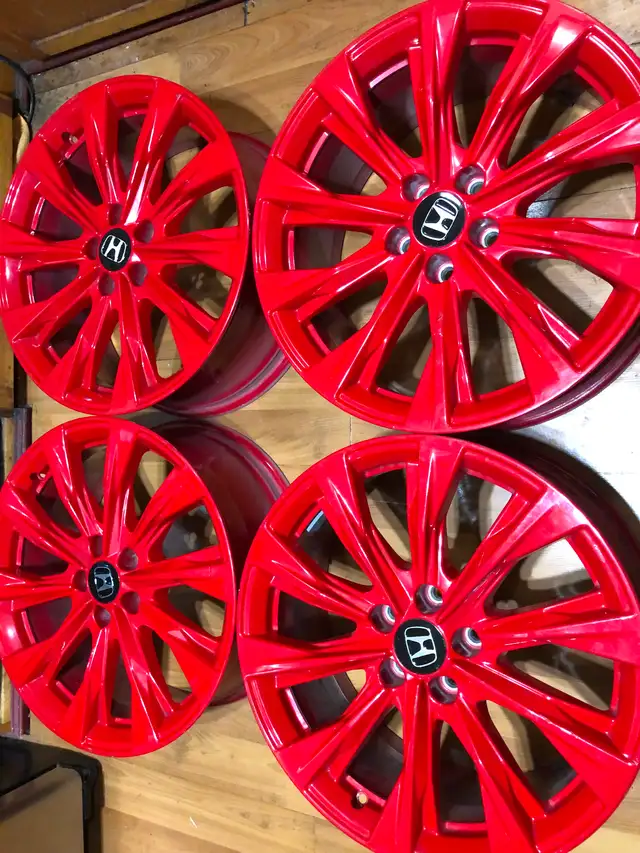 4 mags rouge pour honda in Tires & Rims in Laval / North Shore - Image 2