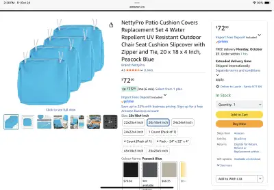 waterproof seat cushion replacements  set of Three , View more