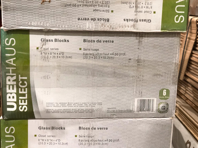 Uberhaus select glass blocks cloud series. in Windows, Doors & Trim in Cambridge