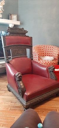 Antique Oriental Throne Chairs