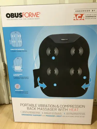 ObusForm Back Massager. Brand new and in the factory box ready to make you back feel better.