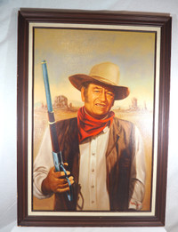 Large Framed Canvas Print of John Wayne (The Duke) 24" x 36"