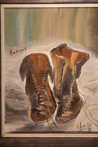 Fernand Labelle artiste peintre huile toile bottines peinture