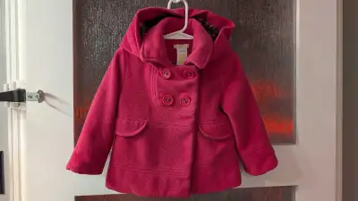20$ Joe Fresh manteau stylé rose fille 2 ans   excellent étatJ5R, View more