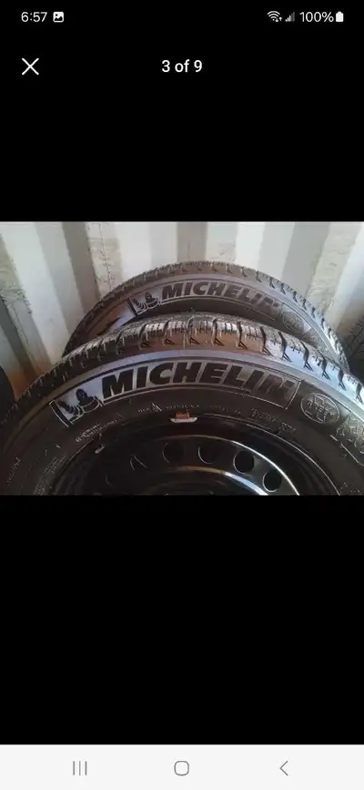 Set of 4 MICHELIN winter tires with rims (215 60 16) pattern (5×108) TPMS FORD FOCUS