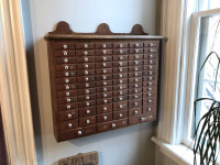 cabinet - antique watch clockmakers cabinet - 75 drawers