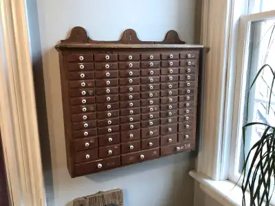 cabinet - antique watch clockmakers cabinet - 75 drawers, View more