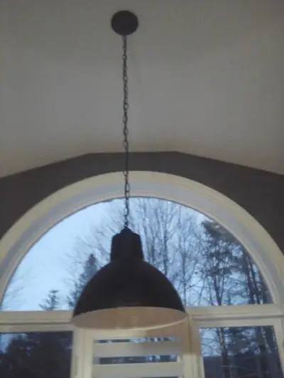 Pendant light black besseled metal New, View more