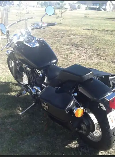Its a Lady rider a original owner of the bike. It has saddle bags, new tires on front and back, it a...