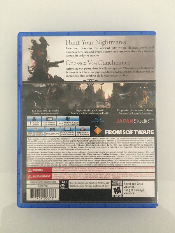 Playstation 4 PS4 Bloodborne in CDs, DVDs & Blu-ray in Mississauga / Peel Region - Image 2
