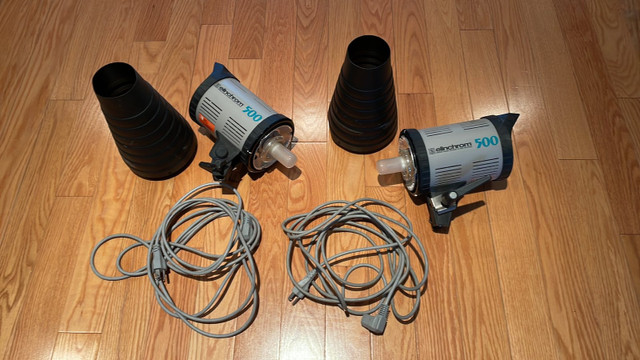 Lot of 2 Elinchrom 500 Swiss Made Studio Flash System CH-1020. in Cameras & Camcorders in City of Toronto