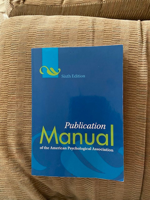 Publication Manual of the American Psychological Association 6th in Textbooks in Thunder Bay