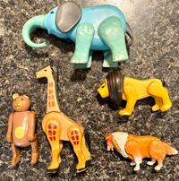 Vtg 1973 Fisher-Price Little People CIRCUS and Adventure Animals
