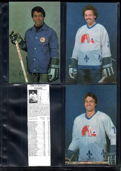1980-81 NORDIQUES DE QUEBEC POSTCARD SET CARTE POSTALE TRÈS RARE, View more