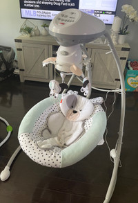 Baby Swing: Dots & Spots Puppy Cradle N Swing