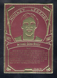 MIKE BOSSY LÉGENDE CARTE PROMOTIONELLE DE 1977 / 1987 EN MÉTAL