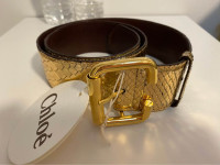 Chloe authentic golden leather belt