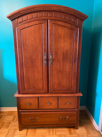 Solid wood armoire/dresser for sale 