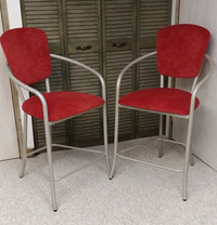 Modern New Bar Chairs - Amisco 25.5in (H) - Value $500