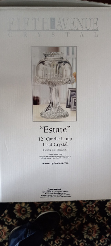 Candle Lamp - Lead Crystal - New in Box in Home Décor & Accents in Annapolis Valley - Image 3