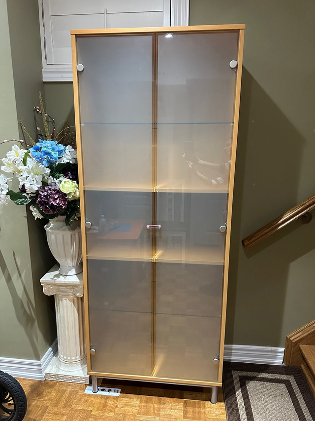 IKEA cabinet with frosted glass doors in Hutches & Display Cabinets in Mississauga / Peel Region - Image 4