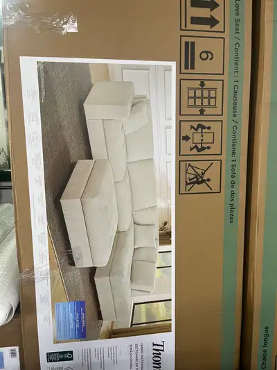 Thomasville 3-piece Fabric Sectional with Storage Ottoman, Beige, View more