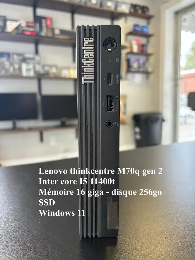 Lenovo ThinkCentre M70q  i5 11400T - 16go RAM 256go SSD in Desktop Computers in City of Montréal - Image 2
