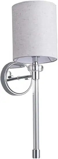 JINZO Modern Wall Sconce Lamp 1-Light with Fabric CHROME