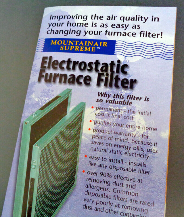 ENVIRONMENTAL CONTROL AIR QUALITY PURIFIER—Electrostatic Filter in Heaters, Humidifiers & Dehumidifiers in Winnipeg