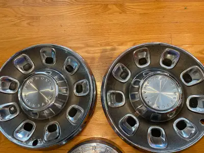 1968-69 Plymouth pair 14” B body Roadrunner Fury Satellite wheel covers $45.00 for pair 1975-78 Plym...
