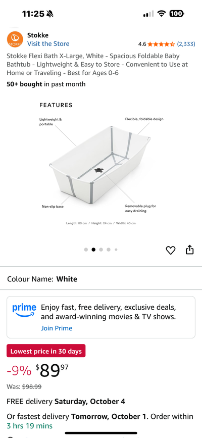 Collapsing Baby Bathtub, View more