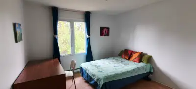 Sunny room with a walkin closet. 1 minute to the bus stop. Grocery store, and Tim Hortons, restauran...