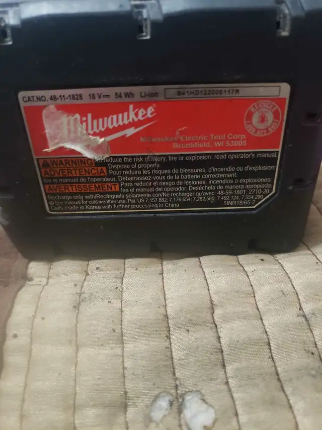 Milwaukee M18 Battery408442324030607361