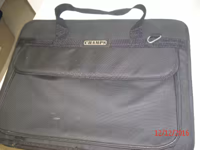 Extra Large portfolio is 36" x 24" has carry handle and a shoulder strap with 3 exterior pockets. La...