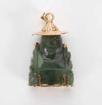 Dark Green Jade Pendant, Characters on back