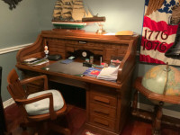 Antique Edwardian ‘S roll’, Roll Top Desk