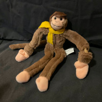 Stuffed plush monkey Curious George style with sound effects