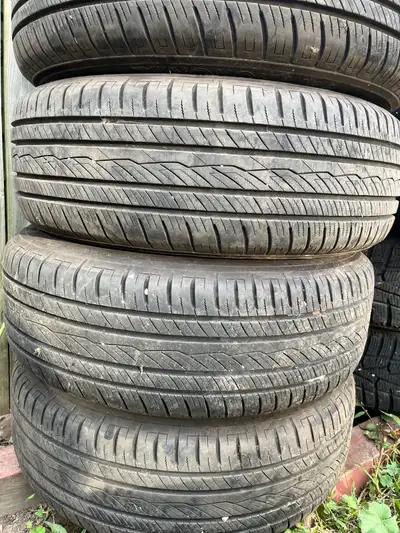 Tire size: 205/65/R16 Tires were off of a 2014 Toyota Camry Tires are old but have good amount of th...