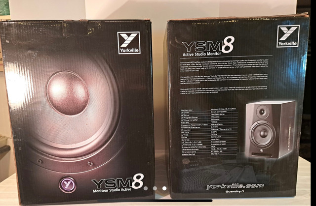 Yorkville YSM8 Studio Monitor Speakers - Pair in Pro Audio & Recording Equipment in Calgary - Image 3