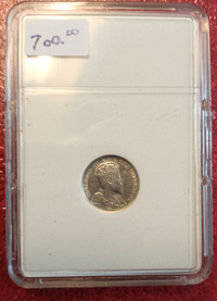 1908 Canada   5 cent  LARGE " 8" 