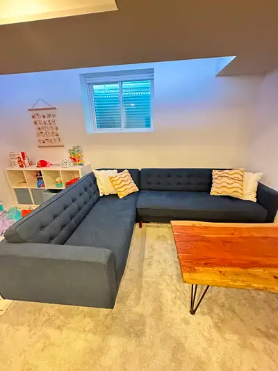 Navy Blue Sectional Couch, View more
