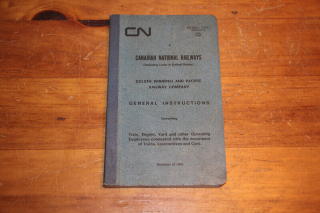 Canadian National Railways General Instructions - 1962 in Arts & Collectibles in London