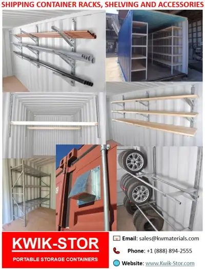 SEA CONTAINER SHELVING, SHIPPING CONTAINER RACKS AND ACCESSORIES, View more