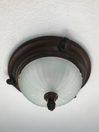 60W, 2 light ceiling fixture, with flush mount
